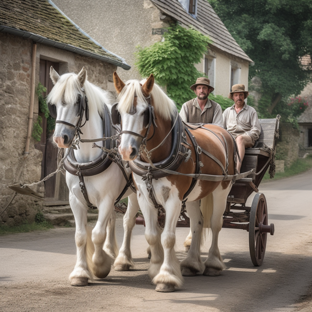 cheval trait clydesdale charrue