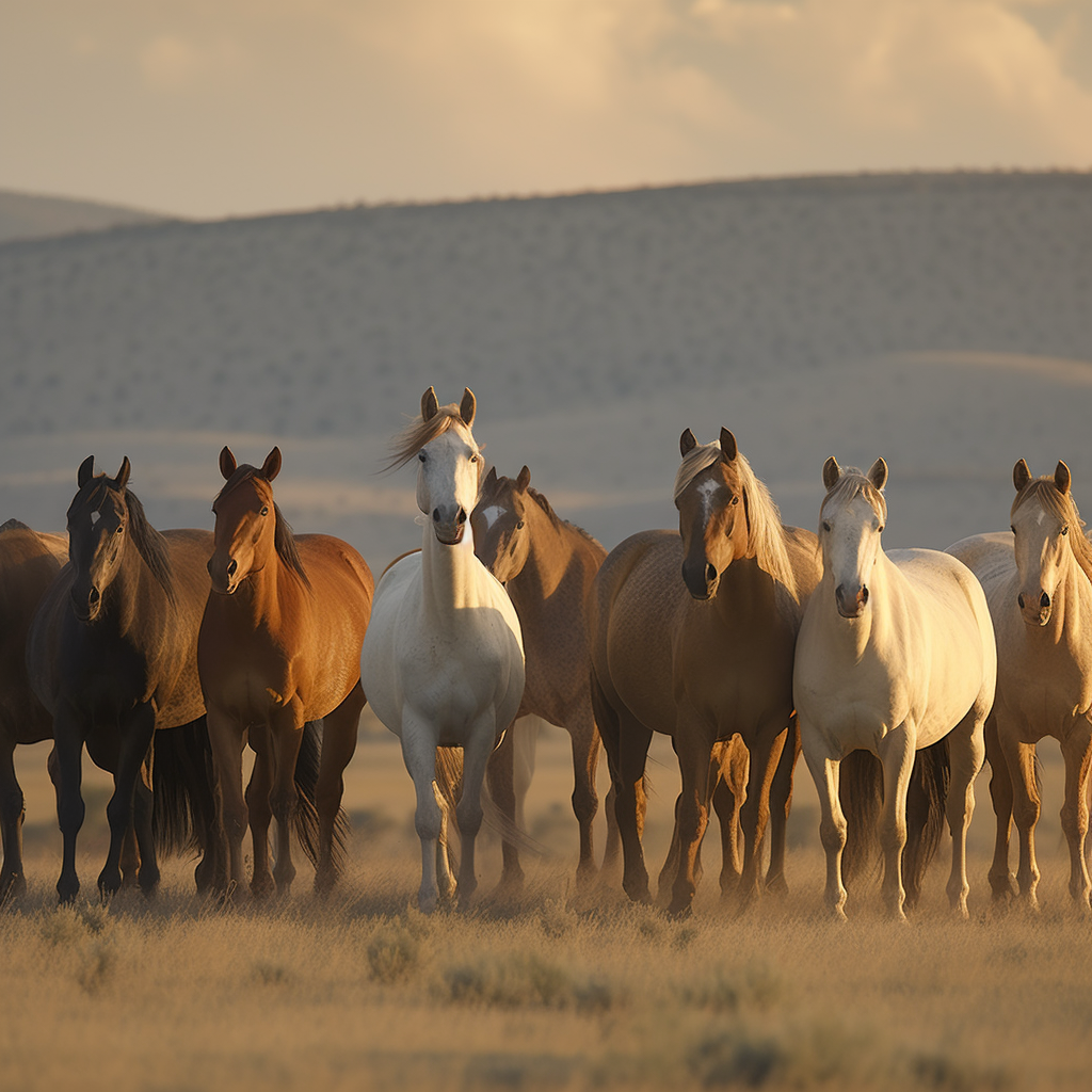 troupeau chevaux Akhal-Teke